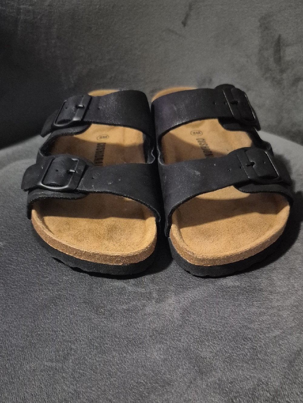 Black Double-Strap Women's Sandals